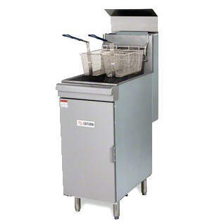 Commercial Single Standing Gas Fryer - 50 lb. Oil Capacity